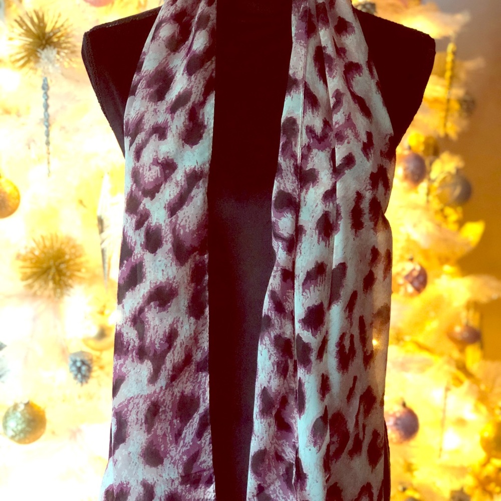 Silk Cheetah Print Scarf